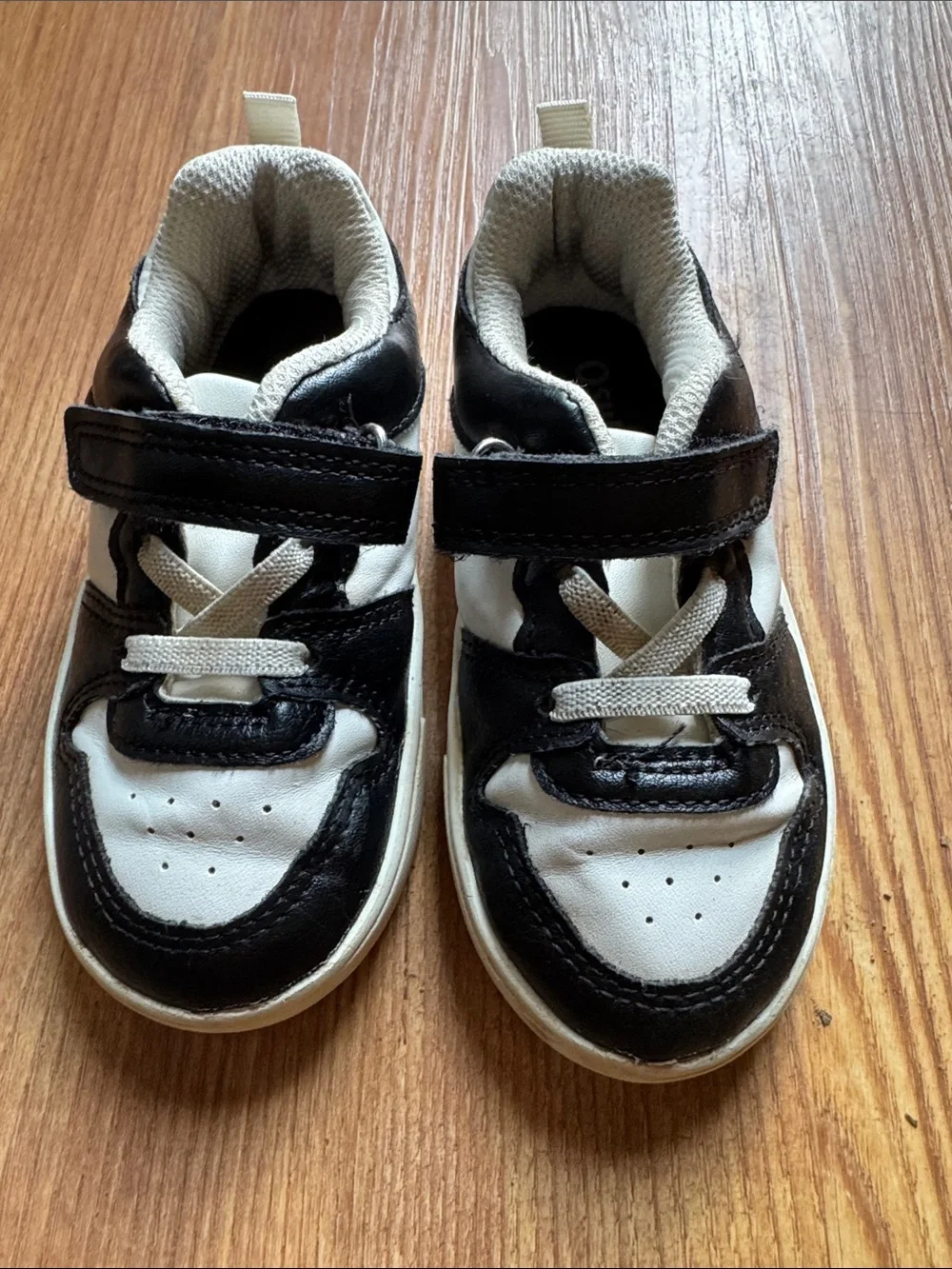 OshKosh B'gosh Black and White Kids Sneakers